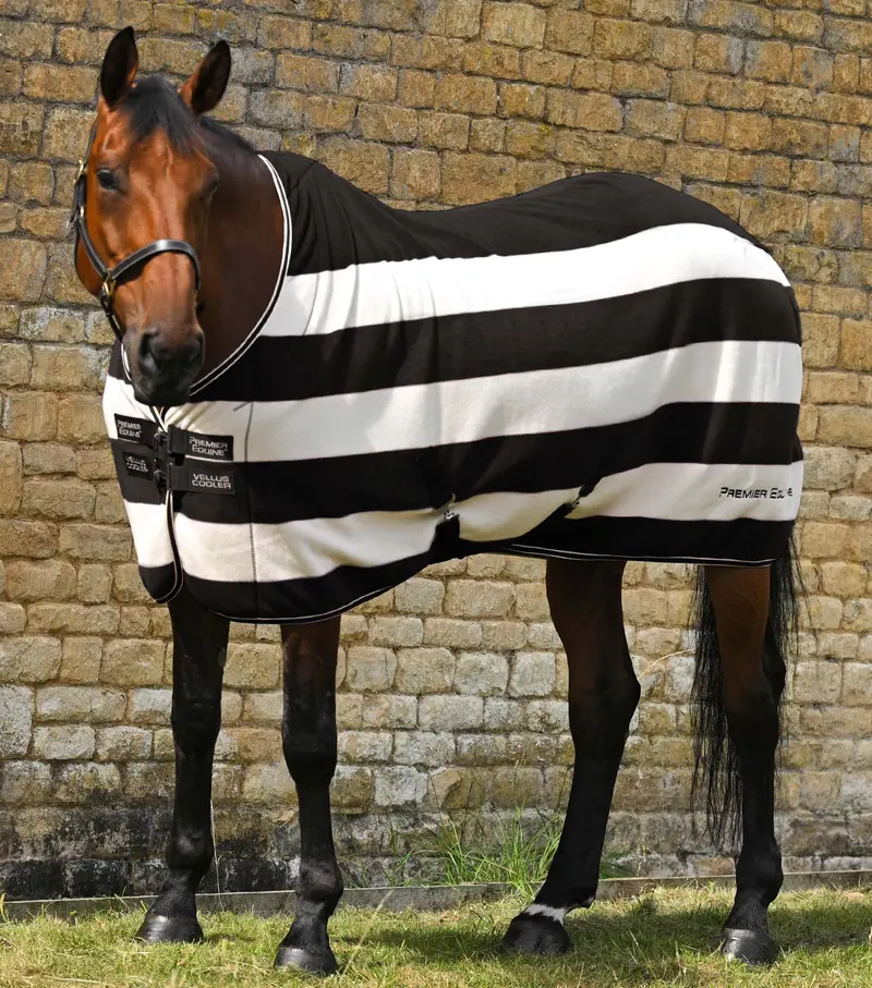 Vellus Horse Fleece Rug Black/White 1