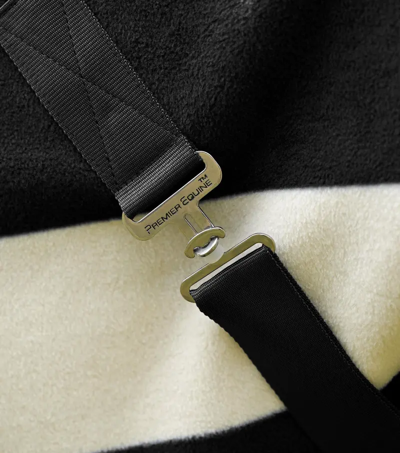 Vellus Horse Fleece Rug Black/White 5