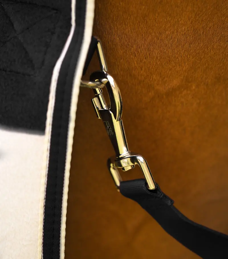 Vellus Horse Fleece Rug Black/White 6
