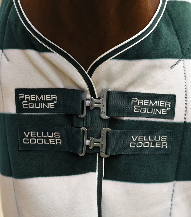 Vellus Horse Fleece Rug Green/White 2