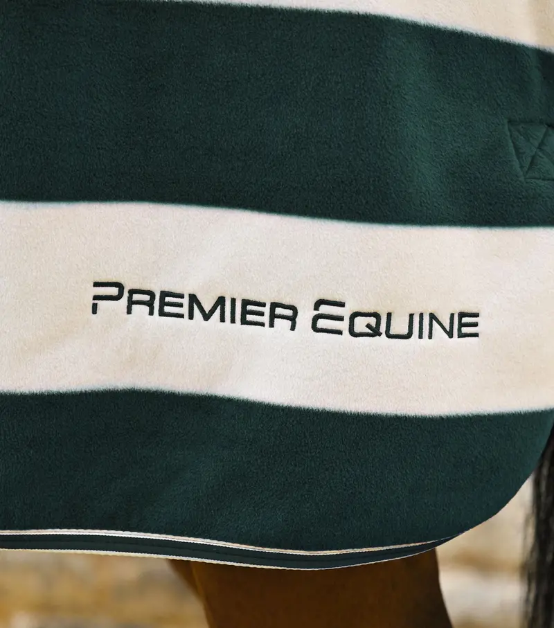 Vellus Horse Fleece Rug Green/White 4