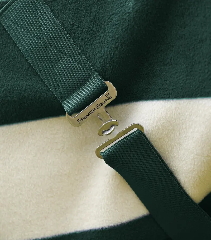 Vellus Horse Fleece Rug Green/White 5