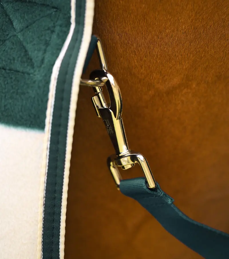 Vellus Horse Fleece Rug Green/White 6