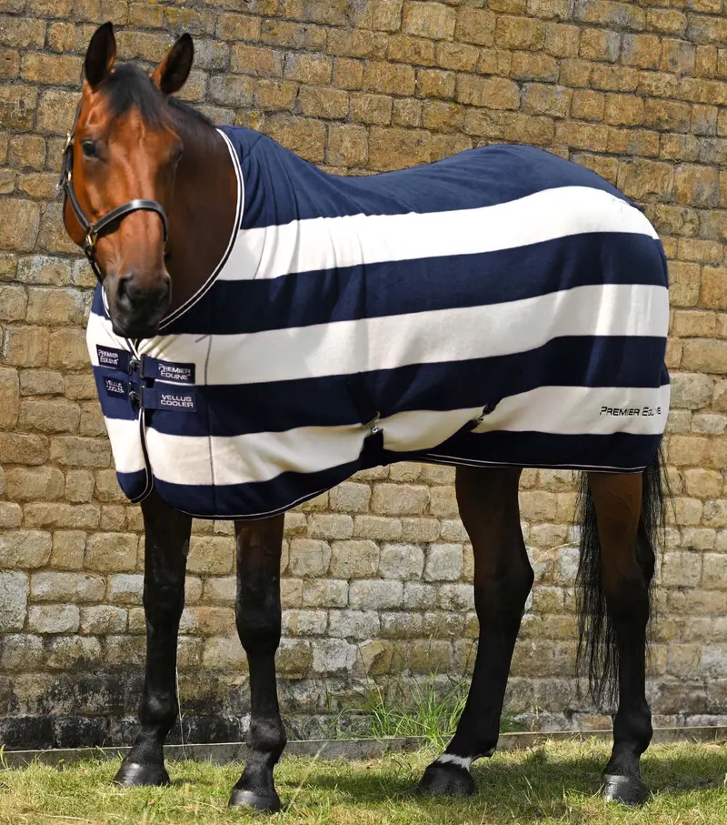 Vellus Horse Fleece Rug Navy/White 1