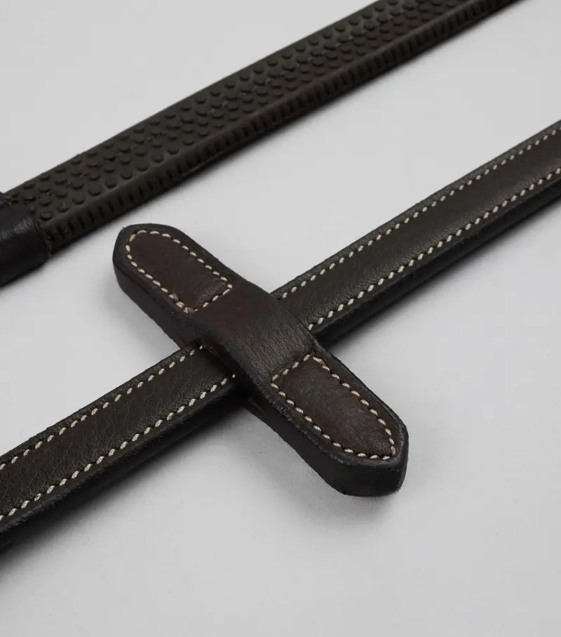 Veneto Rubber Grip Reins Brown 2