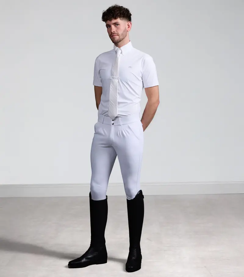 Verismo Men's Gel Knee Riding Breeches White 1
