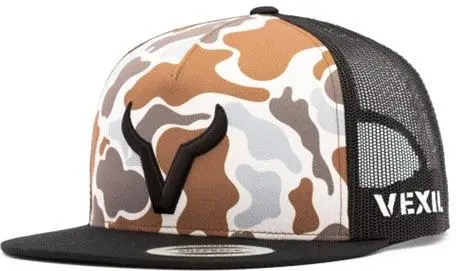Vexil Black Icon Light Retro Camo And Black Ball Cap 1
