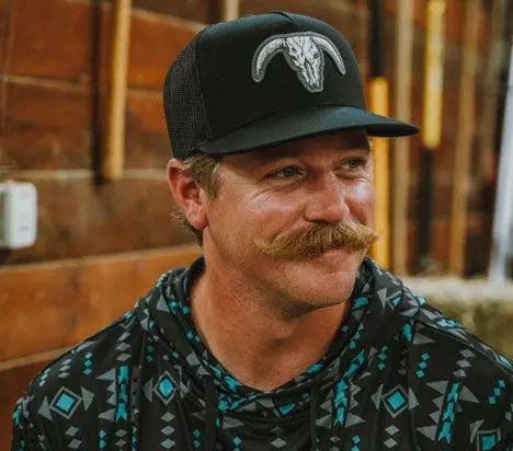 Vexil Bull Skull Black Ball Cap 1