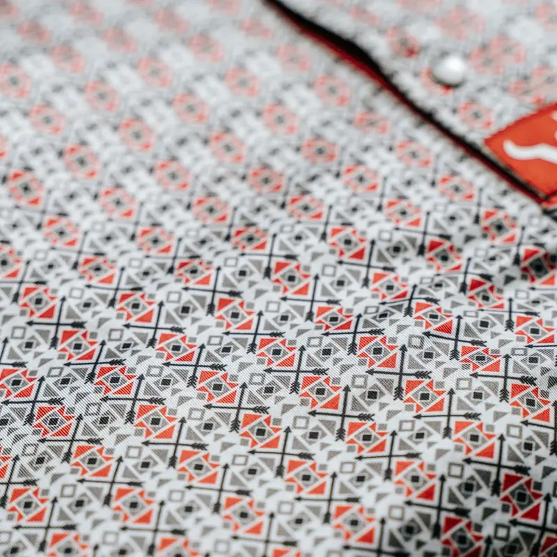 Vexil Men's Red Native Arrows Western Pearl Snap Polo 4