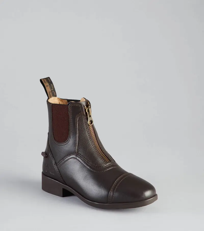 Virtus Junior Leather Paddock Boots Brown 1