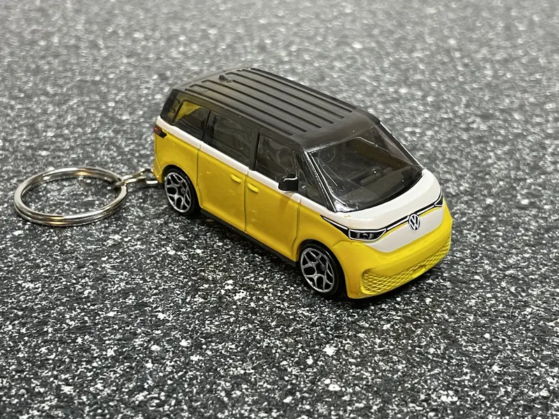 Volkswagen Van Id Buzz Ev Yellow Keychain Diecast Car 1
