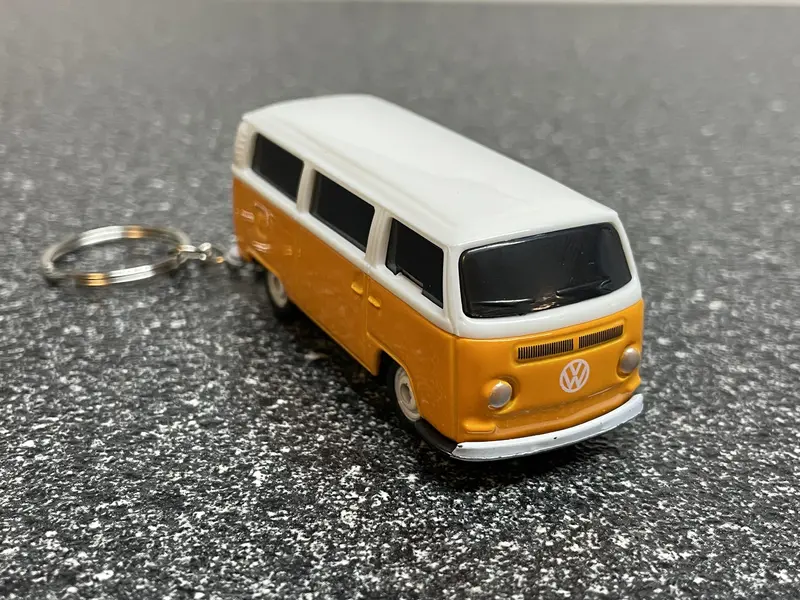 Volkswagen Vanagon Bus Camper Orange Keychain Diecast Car Hot Wheels Matchbox 1