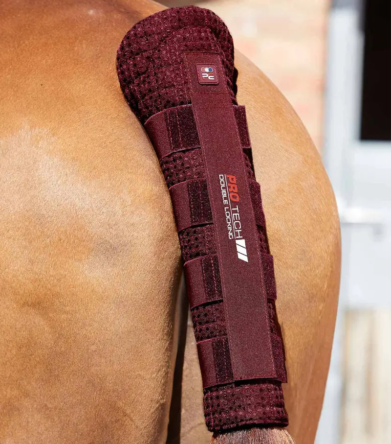 Waffle Quilted Double Locking Tail Guard Burgundy 1