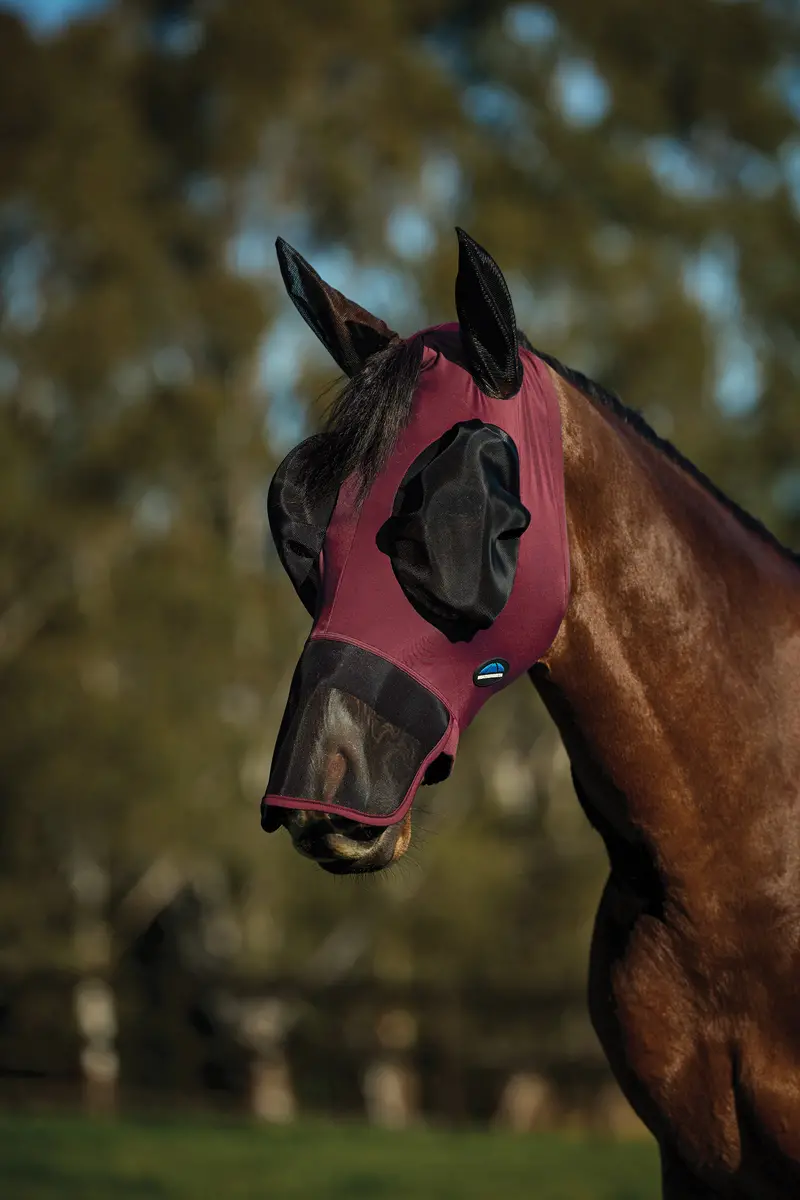 Weatherbeeta Comfitec Luxe Stretch Fly Mask With Ears & Nose 1