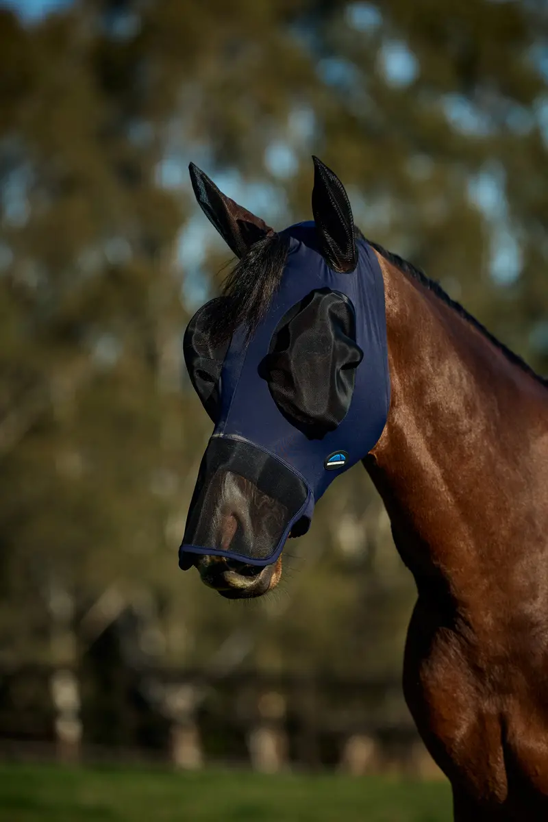Weatherbeeta Comfitec Luxe Stretch Fly Mask With Ears & Nose 2