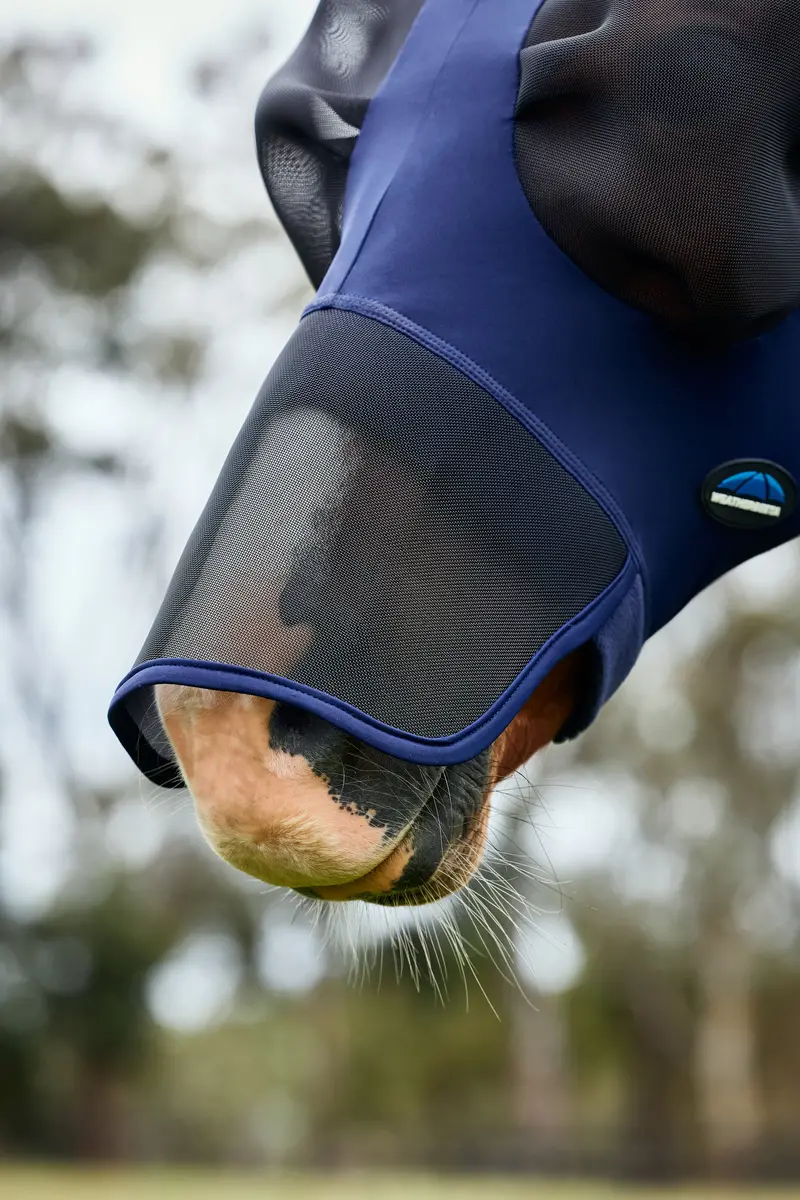 Weatherbeeta Comfitec Luxe Stretch Fly Mask With Ears & Nose 4