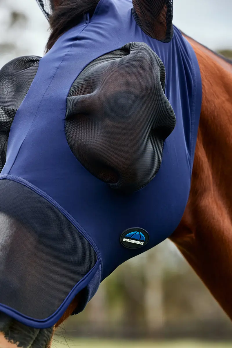Weatherbeeta Comfitec Luxe Stretch Fly Mask With Ears & Nose 5