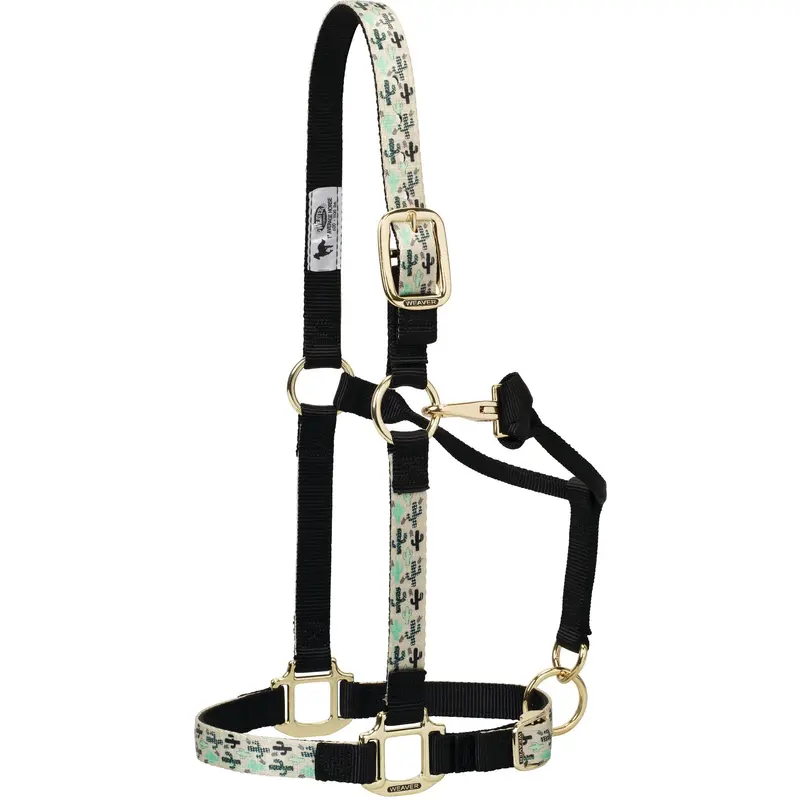 Weaver Large Adjustable Patterned Nylon Horse Halter (Multiple Pattern Options) 1