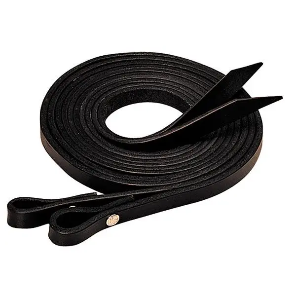 Weaver Leather Black Leather Split Reins, 5/8" X 7' 1