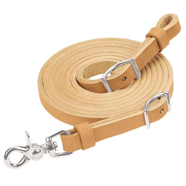 Weaver Leather Horizons Flat Roper Rein, Scissor Snap And Conway Adjustments, 5/8" X 8' 1
