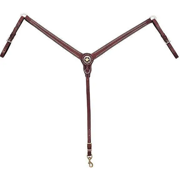 Weaver Leather Texas Star Tapered Ring-In-Center Breast Collar 1