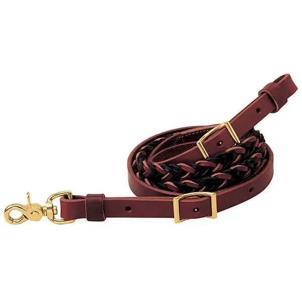 Weaver Leather Two-Tone Latigo Leather 5-Plait Roper Rein, 3/4" X 8' 1