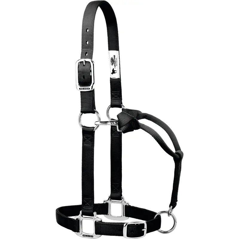 Weaver Original Adjustable Nylon Halter With Chrome Plated Hardware, Average Horse (Multiple Color Options) 1