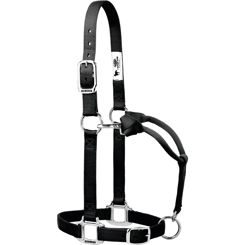 Weaver Original Adjustable Nylon Halter With Chrome Plated Hardware, Large Horse (Multiple Color Options) 1