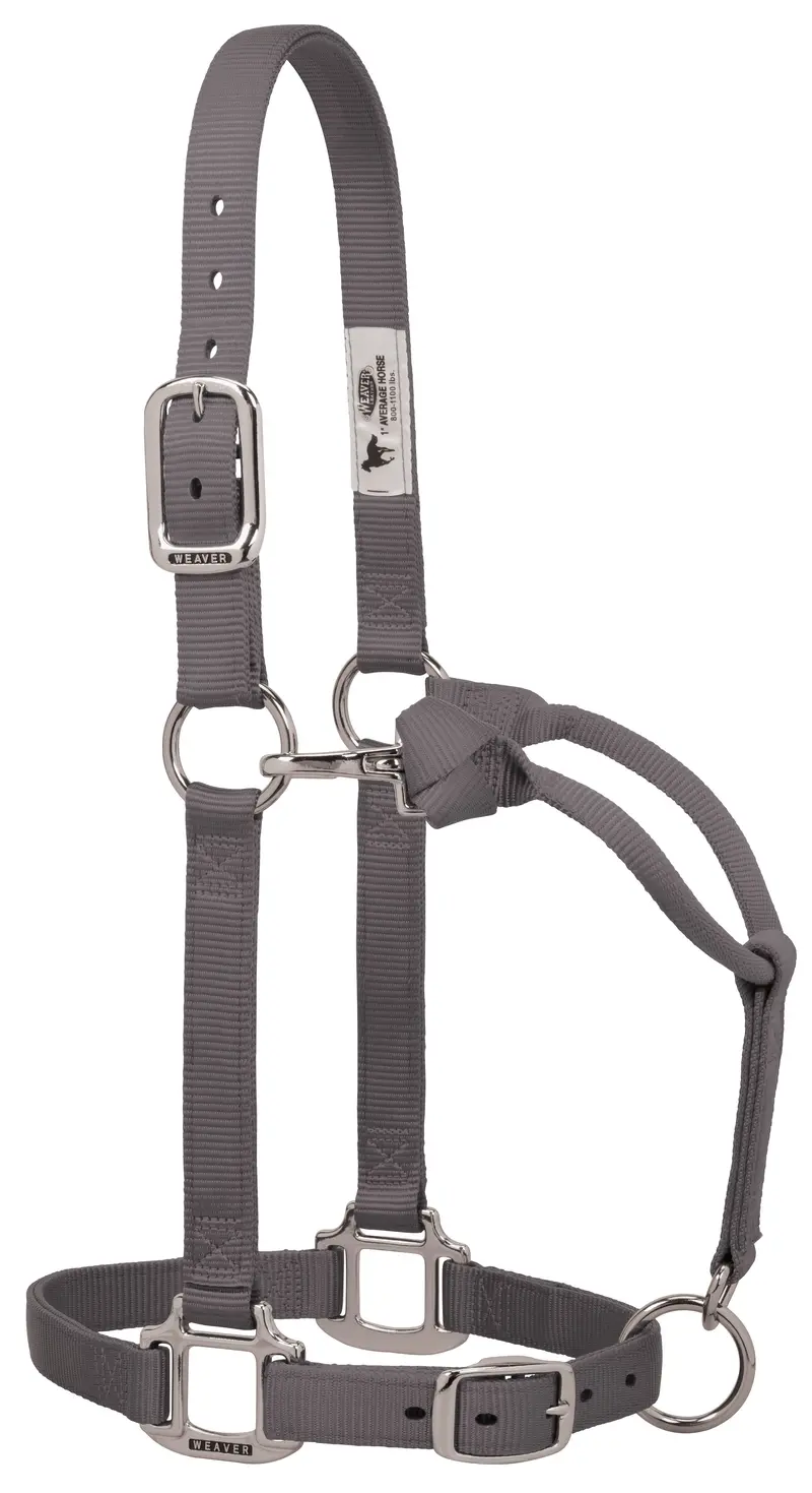 Weaver Original Adjustable Nylon Halter With Chrome Plated Hardware, Large Horse (Multiple Color Options) 6