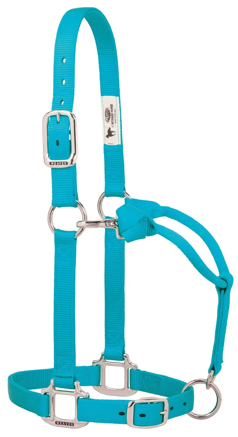 Weaver Original Adjustable Nylon Halter With Chrome Plated Hardware, Large Horse (Multiple Color Options) 7