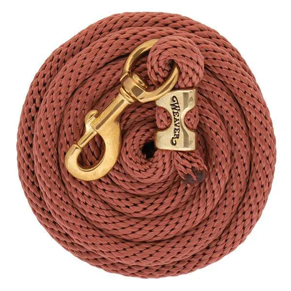 Weaver Solid Poly 10' Lead Rope With A Solid Brass 225 Snap 6