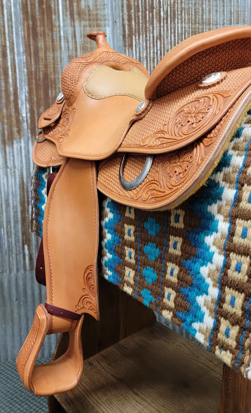 West 20 Custom Golden Reining Saddle By Rw Bowman 4