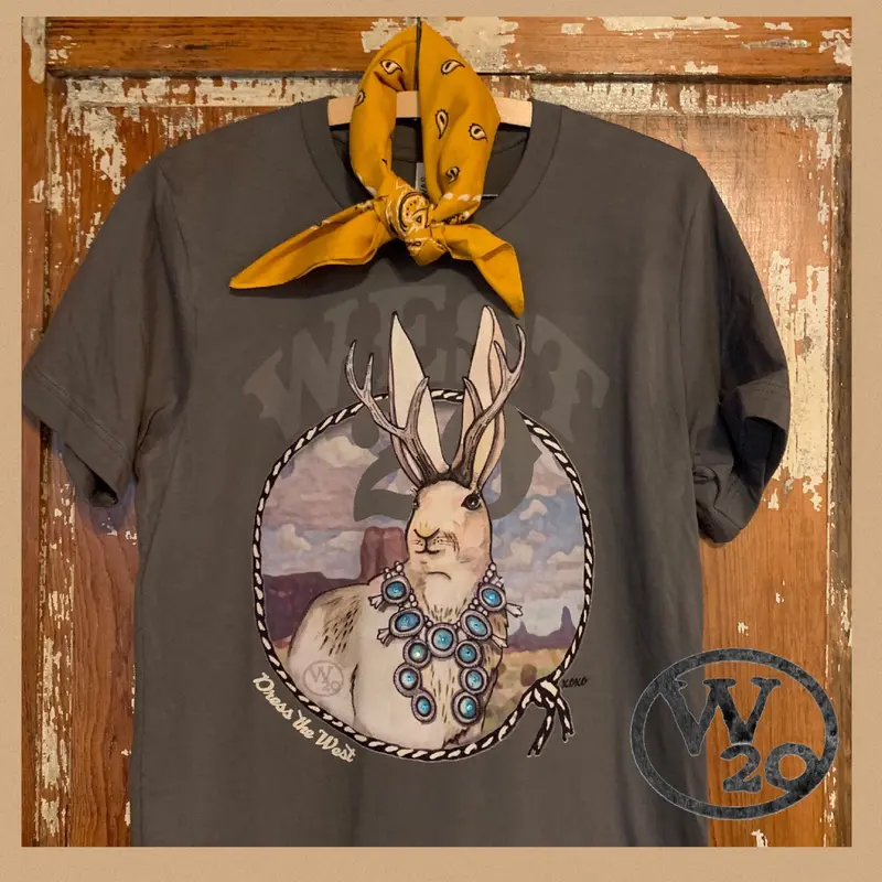 West 20 Custom Grey Jackalope Tee 1
