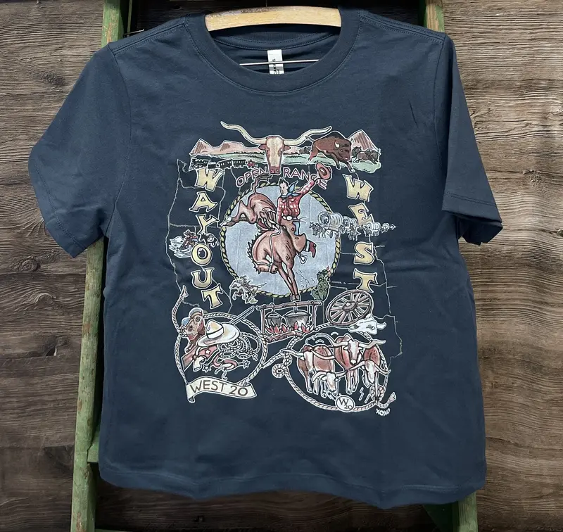 West 20 Navy Open Range Boxy Tee 1