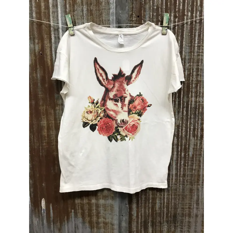 West 20 Roses And Burro Tee 1