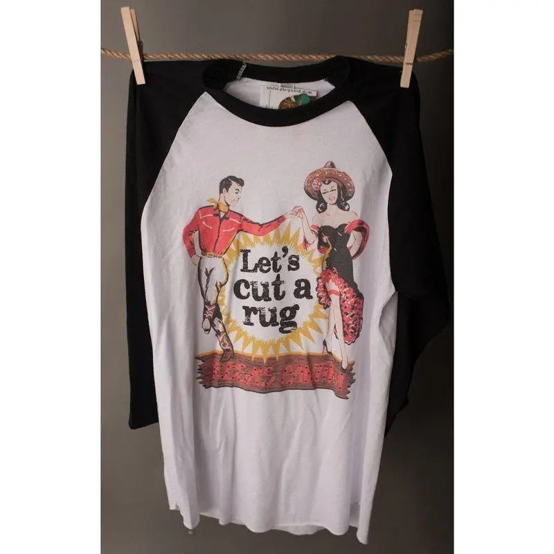 West 20 Saddle Co. Let's Cut A Rug Baseball Tee 1