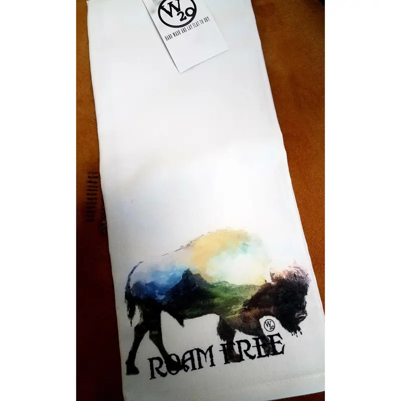 West 20 Saddle Co. Roam Free Tea Towel 1