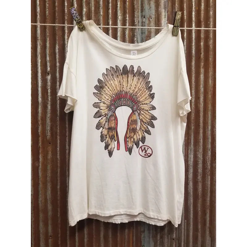 West 20 Saddle Co. War Bonnet Headdress Tee 1