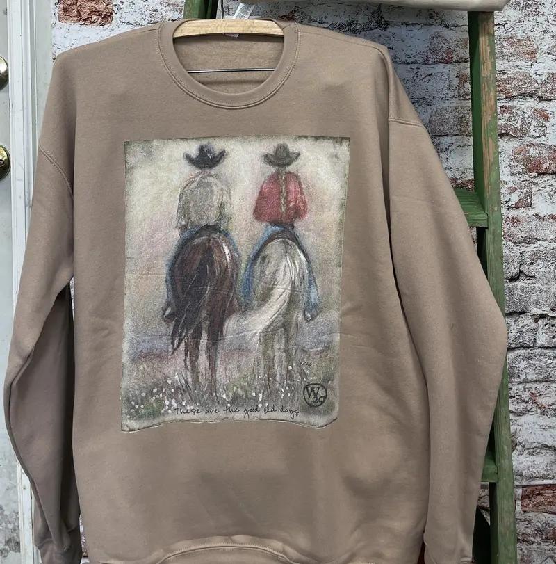West 20 Tan Good Ole Days Sweatshirt 1