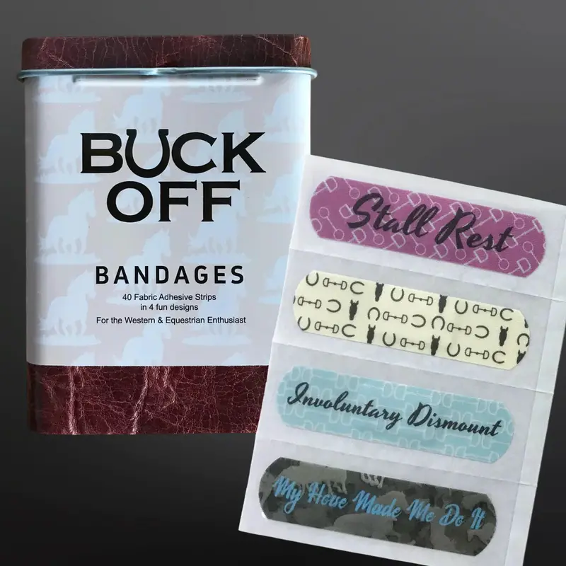 Westrian Equestrian Themed Fabric Bandages In Tin Box 1