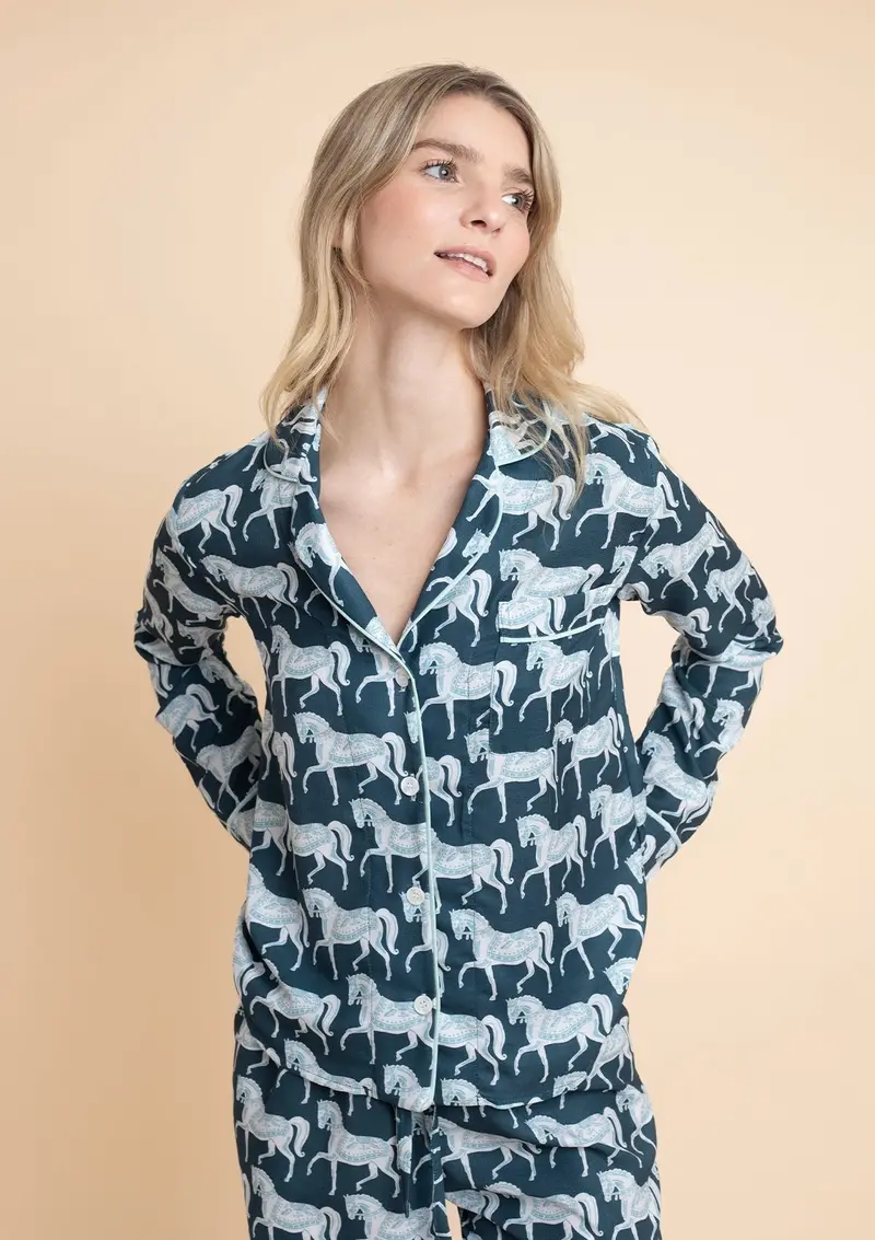 Whisper Pj's Set | Long Sleeve | Blossomare Print | Crystal 1