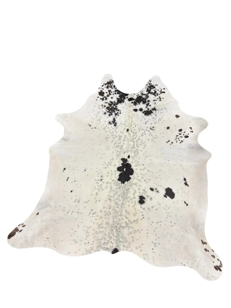 White With Brown And Black Speckled Cowhide 1