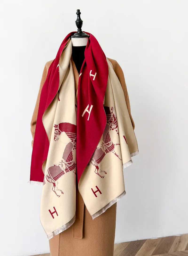 Winding River - Equestrian Red / Cream Stable Reversible Wrap 1
