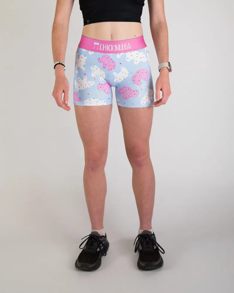 Women's Animal Cookies 3" Compression Shorts 1