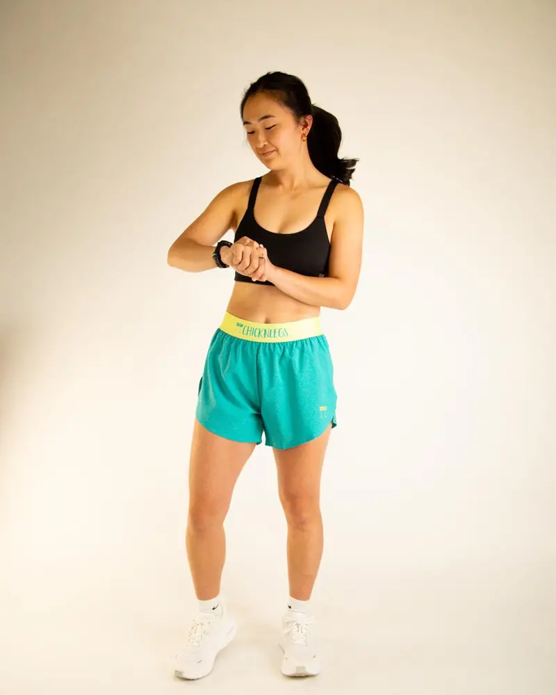Women's Aqua–Limeade 4" Split Shorts 5