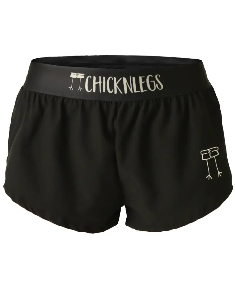 Women's Black 1.5" Split Shorts 1