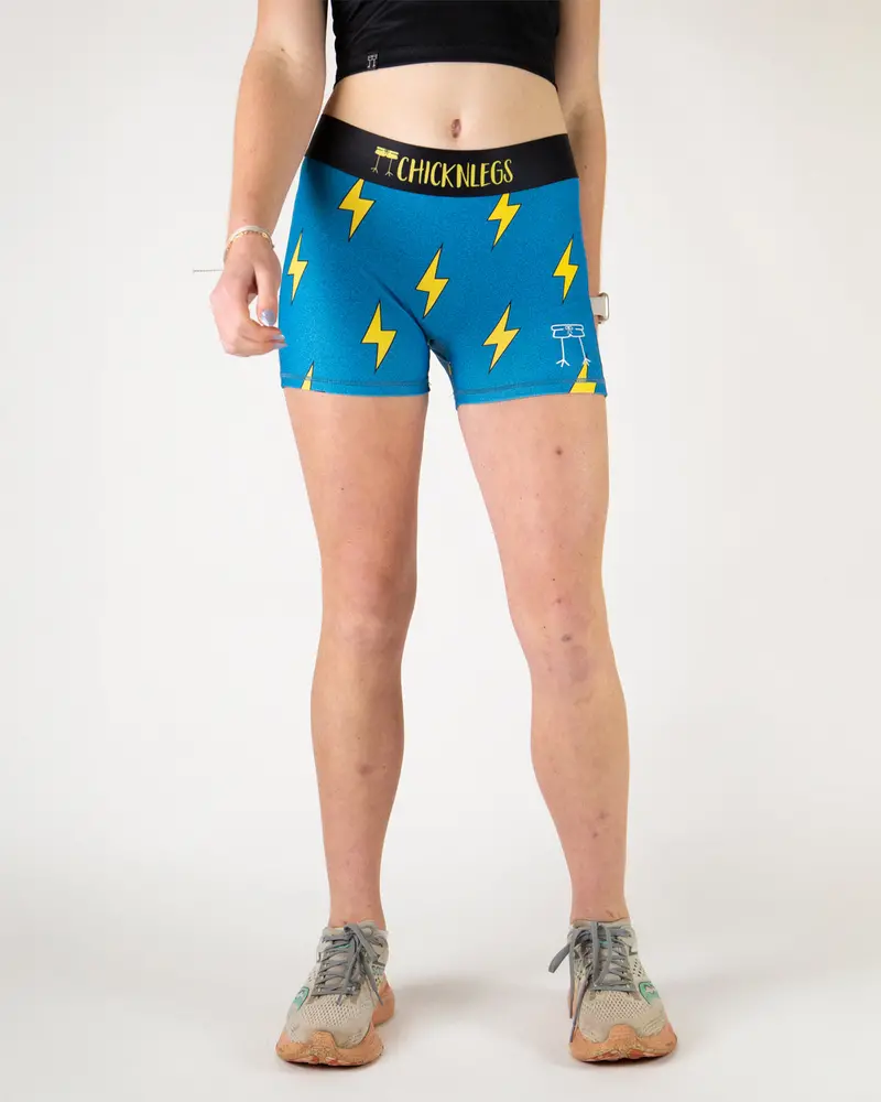 Women's Blue Bolts 3" Race Compression 1