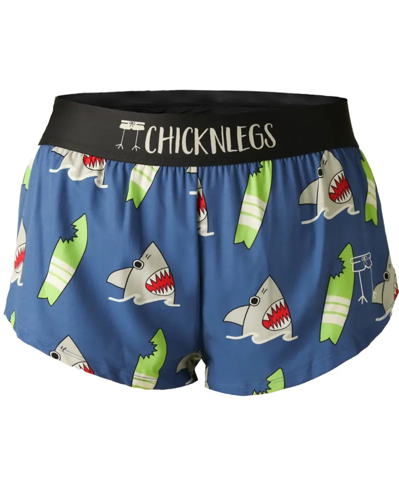 Women's Blue Sharks 1.5" Split Shorts 1