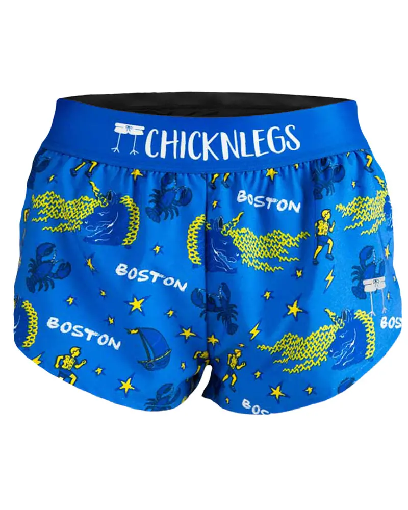 Women's Boston Doodle 1.5" Split Shorts 1