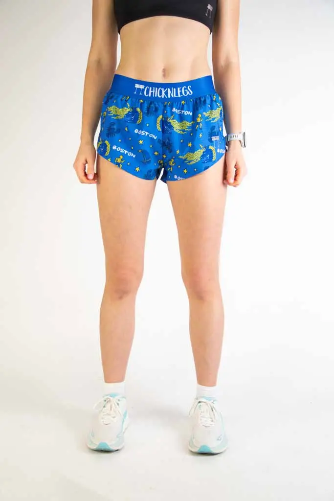 Women's Boston Doodle 1.5" Split Shorts 2